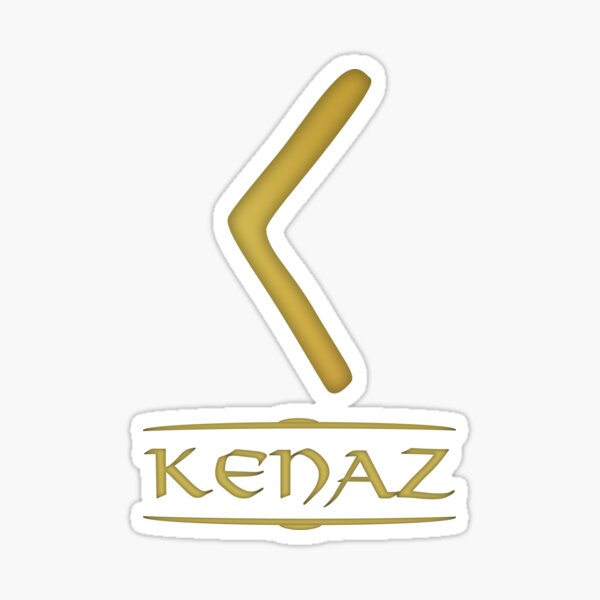 Kenaz - Rune / Älteres Futhark / Serie aus 24 Runen Sticker
