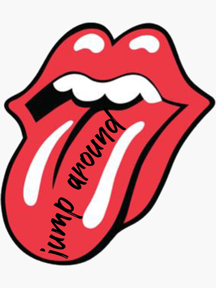 "jump around lips sticker" Sticker for Sale by michellepaley Redbubble