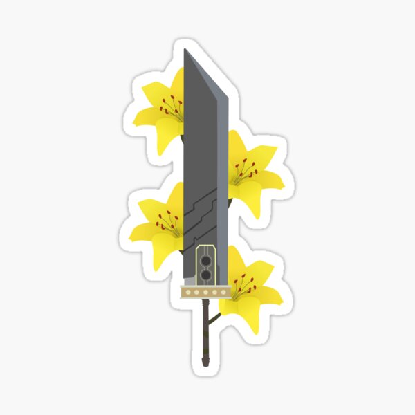 Item preview, buster sword & lilies  designed and sold by harlsrae.