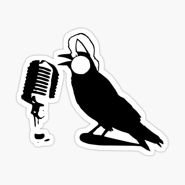 Radio Reality City 'Crow' Logo Sticker