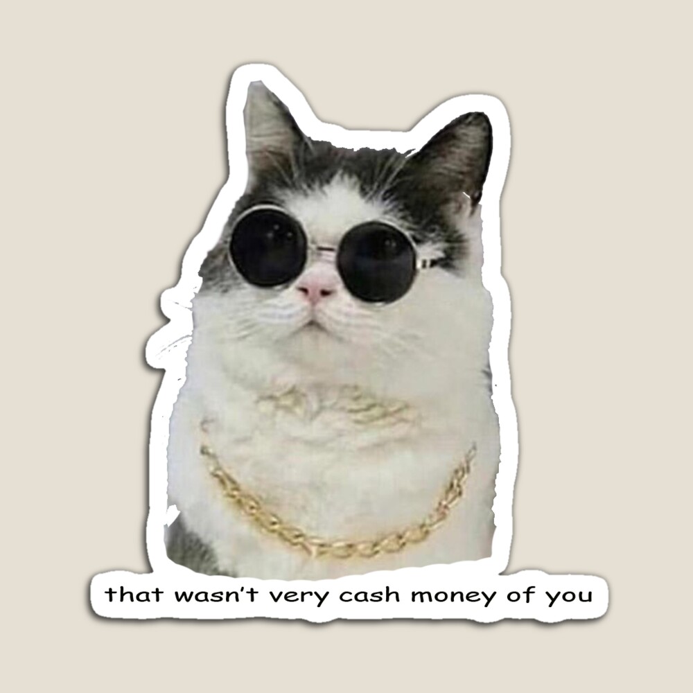 Funny money : that wasn't very cash money of you the Money Cash, saracreates, popula, Cash funny  Sticker for Sale by Best Seller