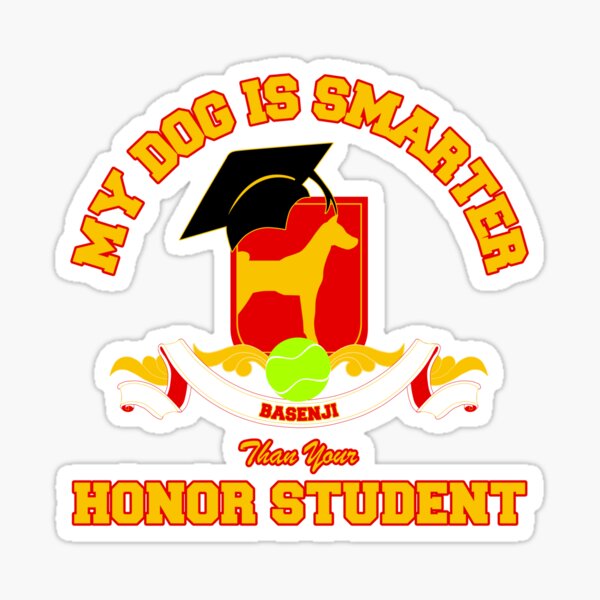 Honor Student - Basenji Sticker