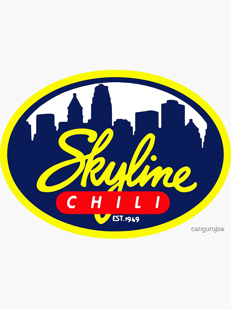 "Skyline Chili" Sticker for Sale by cangurojoe Redbubble