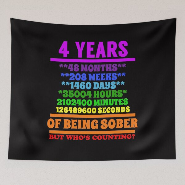 Item preview, Four Years Sober Birthday Alcoholics Anonymous AA Gift Sober Recovery designed and sold by debbieg1330.