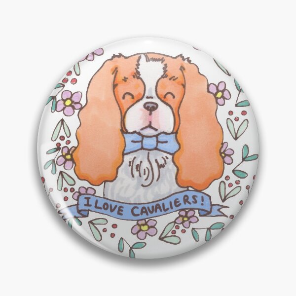 Item preview, Cavalier King Charles  Spaniel Floral Garland designed and sold by jollyinu.