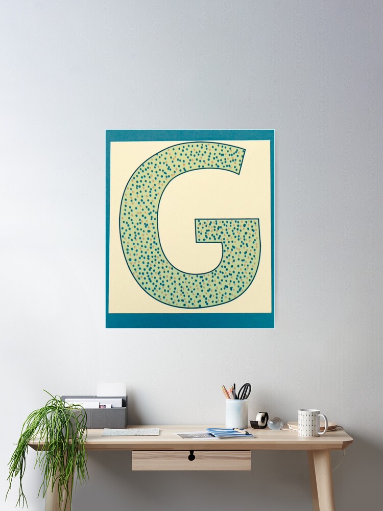 Letters of the alphabet green G Poster for Sale by