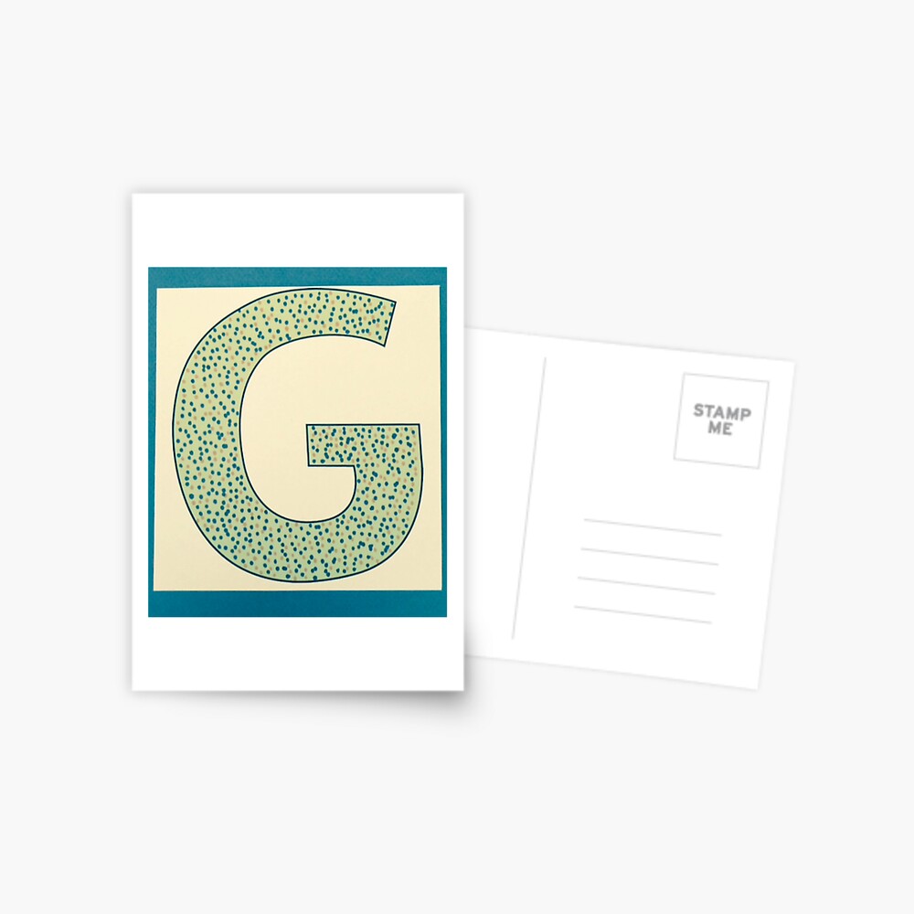 Letters of the alphabet green G Poster for Sale by