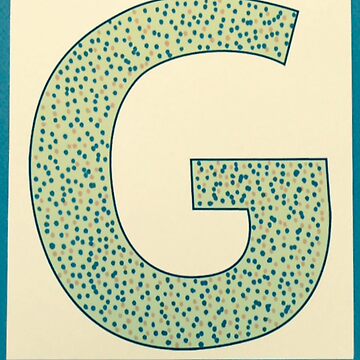 Letters of the alphabet green G Poster for Sale by