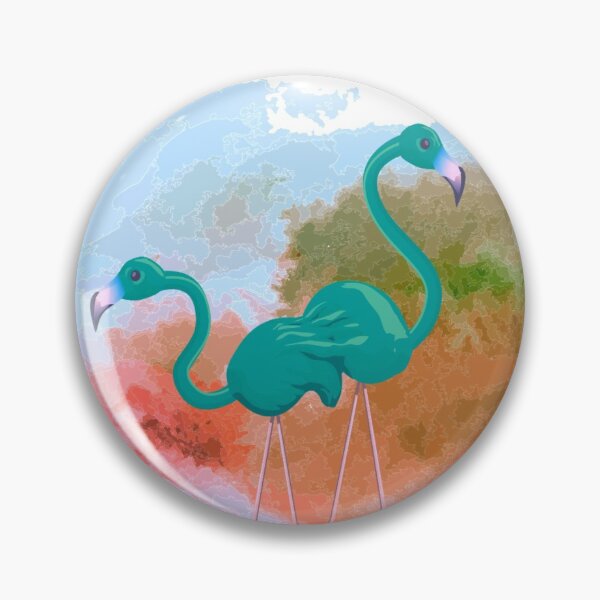 Item preview, Odd Lawn Flamingo Couple designed and sold by Happy-and-Neat.