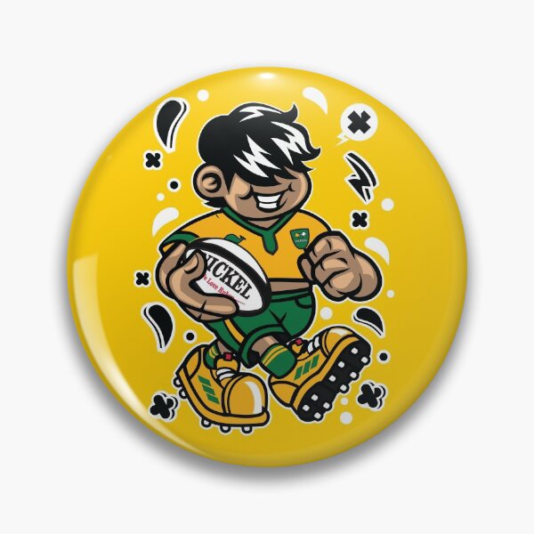 Item preview, Australia Rugby T-shirt - Funny Aussie / Ozzie Cartoon Character Playing a Rugby Match for Fun! designed and sold by Nickelparis.