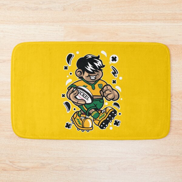 Item preview, Australia Rugby T-shirt - Funny Aussie / Ozzie Cartoon Character Playing a Rugby Match for Fun! designed and sold by Nickelparis.
