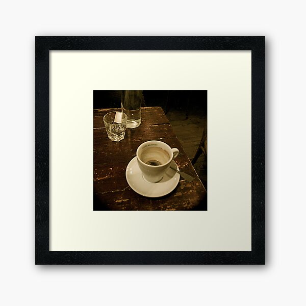 Coffee in a Paris Cafe Framed Art Print
