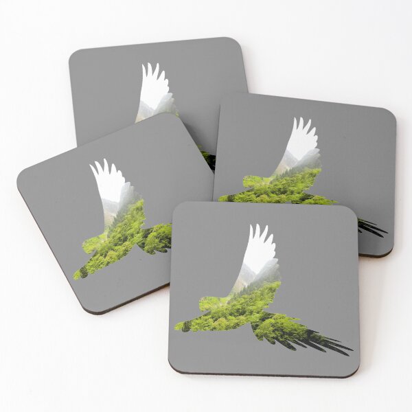 Item preview, Parrot Silhouette Misty Forest Cutout designed and sold by nickp1480.
