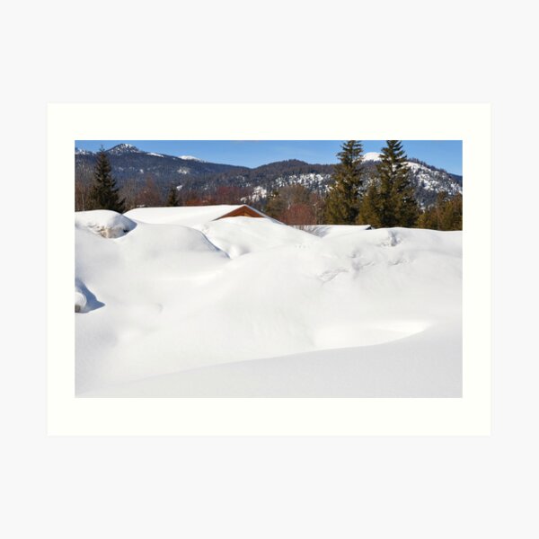 Germany, Alps, "Buried" in the Snow :) Art Print