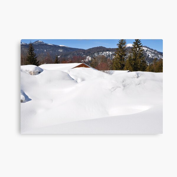Germany, Alps, "Buried" in the Snow :) Canvas Print
