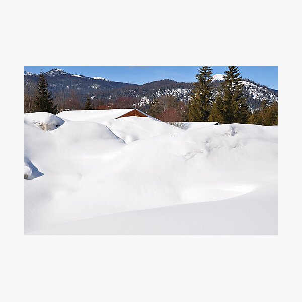 Germany, Alps, "Buried" in the Snow :) Photographic Print
