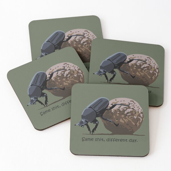 Item preview, Same shit, different day - dung beetle designed and sold by GeoCreate.