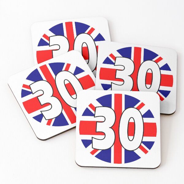 Item preview, UK flag with number 30 - thirty designed and sold by AllShirts21.