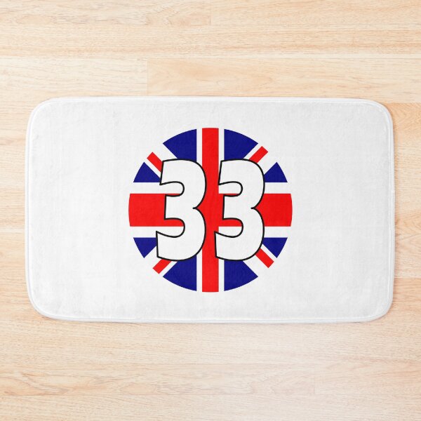 Item preview, UK flag with number 33 - thirty three designed and sold by AllShirts21.