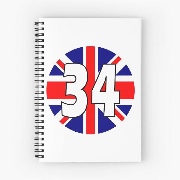 Item preview, UK flag with number 34 - thirty four designed and sold by AllShirts21.