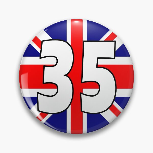 Item preview, UK flag with number 35 - thirty five designed and sold by AllShirts21.