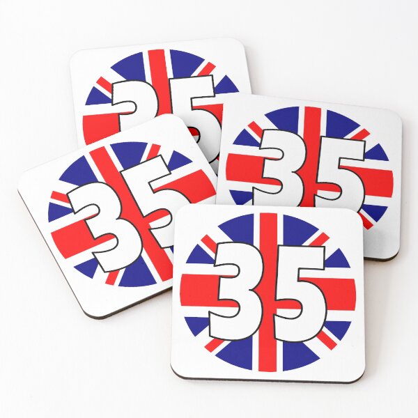 Item preview, UK flag with number 35 - thirty five designed and sold by AllShirts21.
