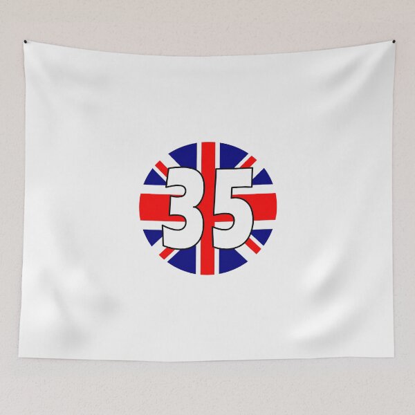 Item preview, UK flag with number 35 - thirty five designed and sold by AllShirts21.