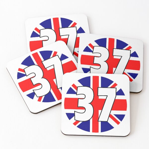 Item preview, UK flag with number 37 - thirty seven designed and sold by AllShirts21.