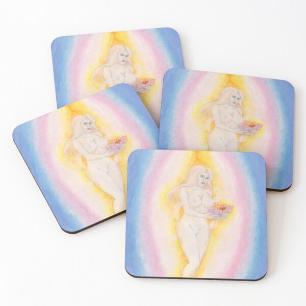 Item preview, Watercolor watercolour painting Lovely Goddess holding Lotus Flower designed and sold by Jonah Augustin Gray.