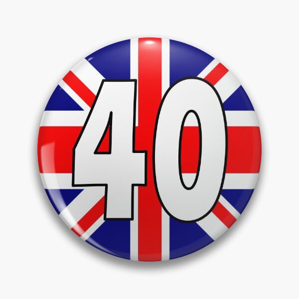 Item preview, UK flag with number 40 - forty designed and sold by AllShirts21.