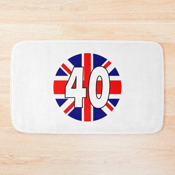 Artikelvorschau, UK Flagge mit Nummer 40 - vierzig entworfen und verkauft von AllShirts21.