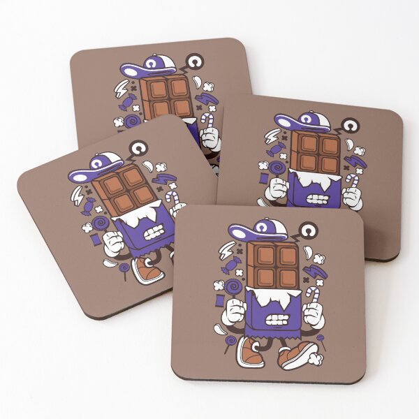 Item preview, Chocolate bar Cartoon Character T-shirt design for chocolate lovers. designed and sold by Nickelparis.