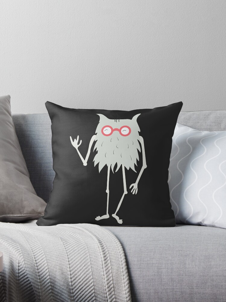Throw Pillow, Mortimer D. Zyne designed and sold by morrdesign