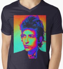 Bob Dylan Psychedelic Men's V-Neck T-Shirt