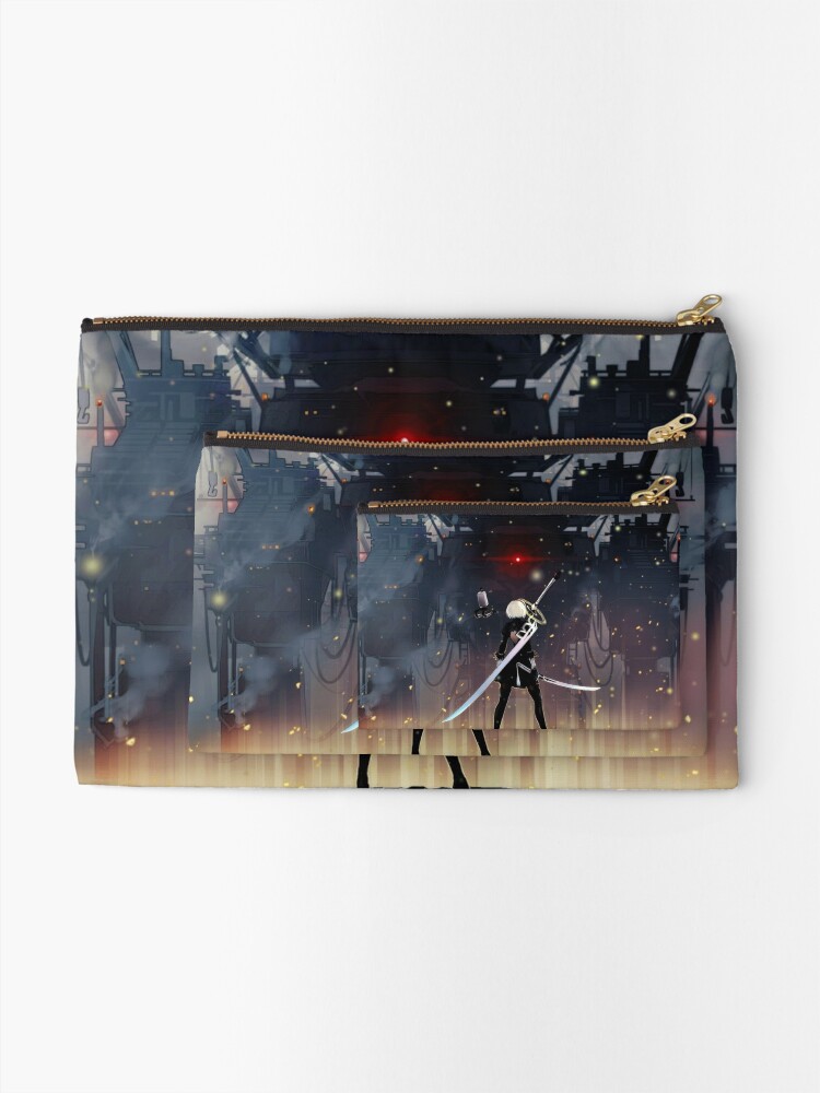Ï½ï½ï½ï½ï½ Ï½ï½ Ï¼ Ï½ï½ï½ï½ Ï½ Nier Automata Zipper Pouch By Hobbeskitty Redbubble