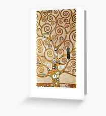 Gustav Klimt Golden Tree of Life with Bird Greeting Card