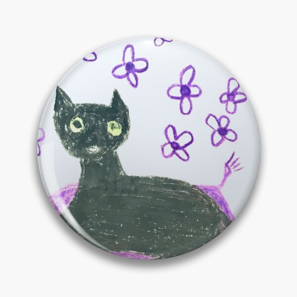 Item preview, Black Cat in pink an purple  designed and sold by Tonyasartprints.