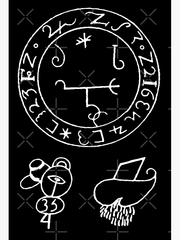 Sigil Of Beelzebub From Grimorium Verum Art Board Print By