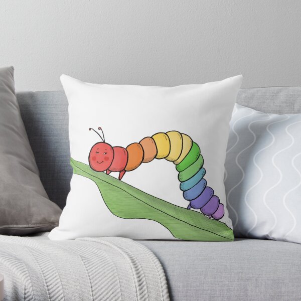Caterpillar Throw Pillow