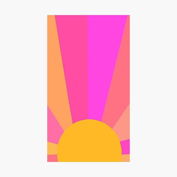 pink sun rays Photographic Print