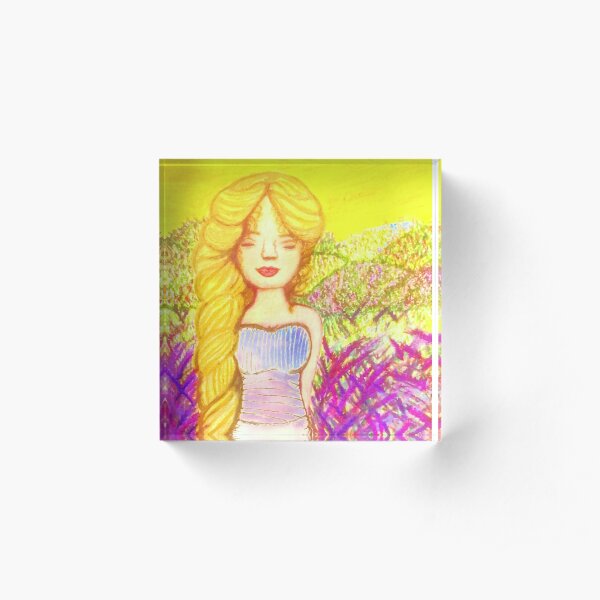 Lavender and Sunshine Acrylic Block