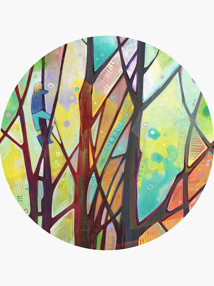Girl Climbing a Tree Painting - 2012 by gwennpaints