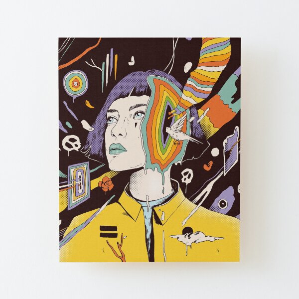 The Overthinker Wood Mounted Print