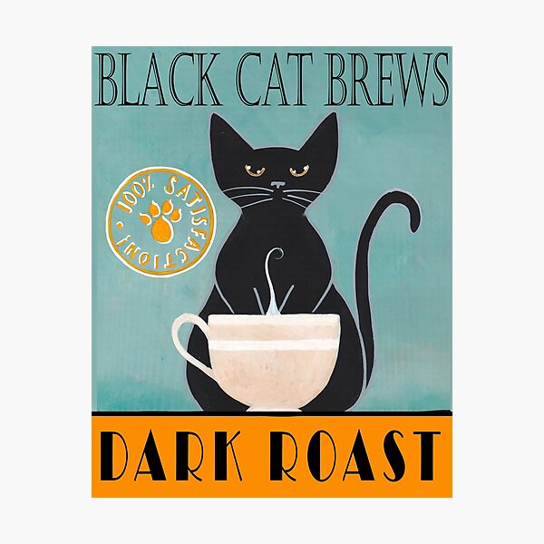 Black Cat Brews Photographic Print