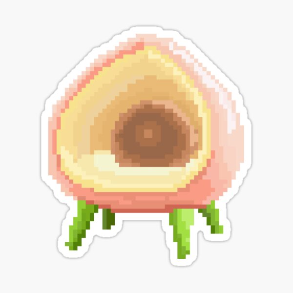 Pixel Peach Chair ACNH Sticker