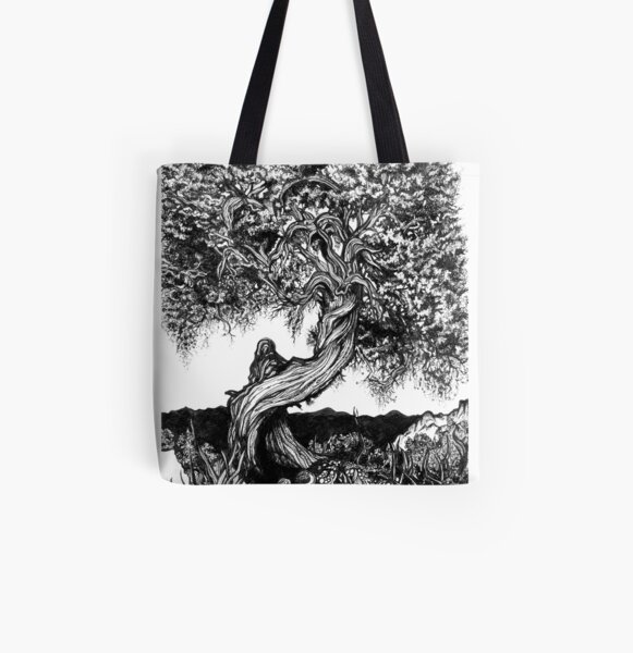 Twisted Juniper All Over Print Tote Bag