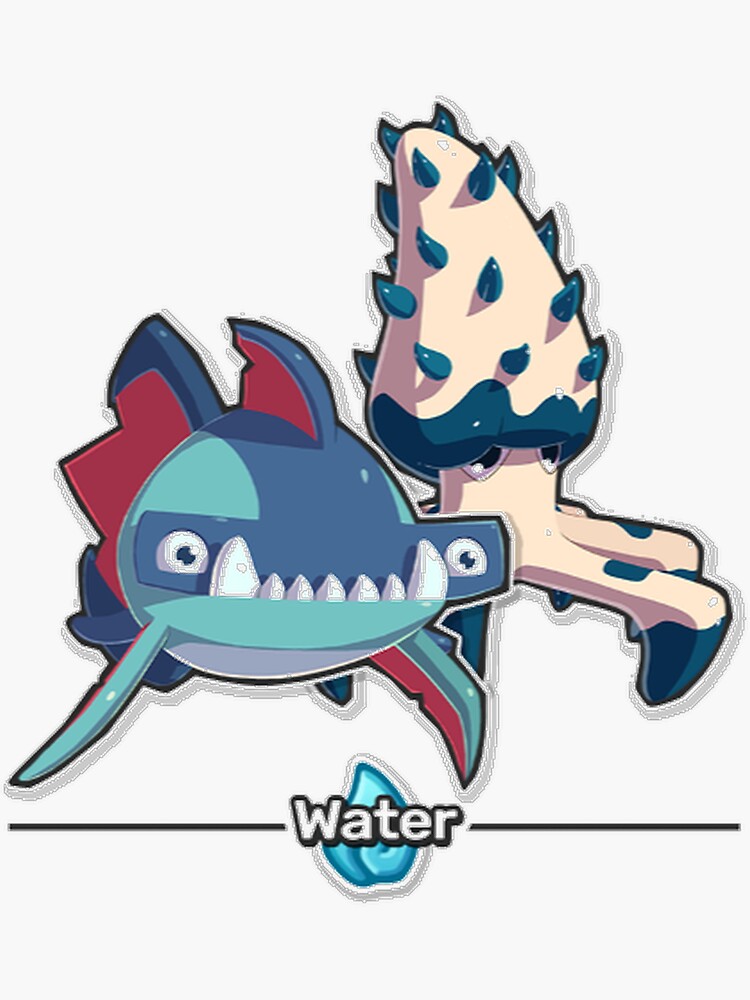 "Temtem Water Type Art" Sticker for Sale by ulitau Redbubble