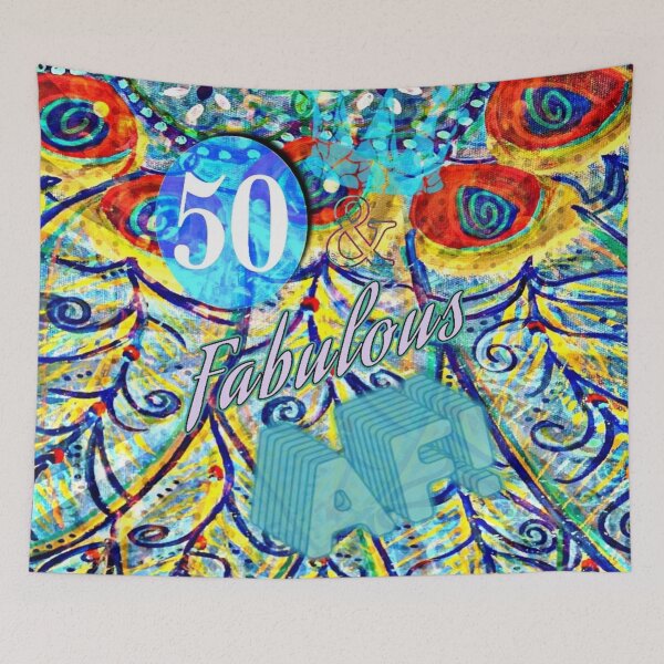Item preview, 50 & Fabulous AF designed and sold by bipolarvirgoart.