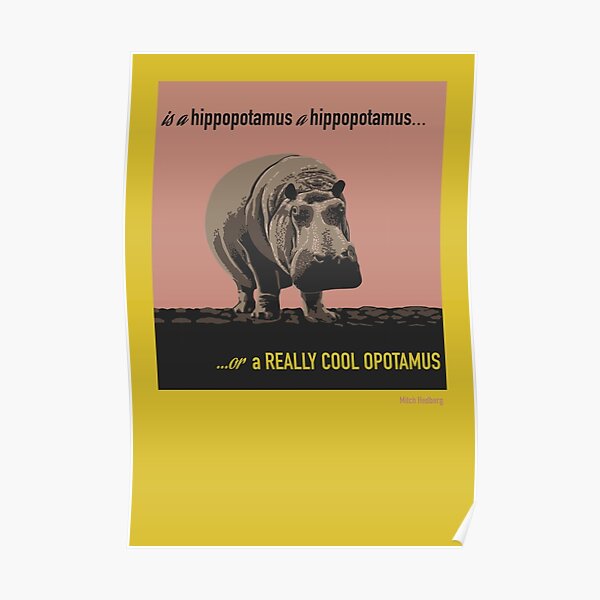 Is a Hippopotamus a Hippopotamus... Poster