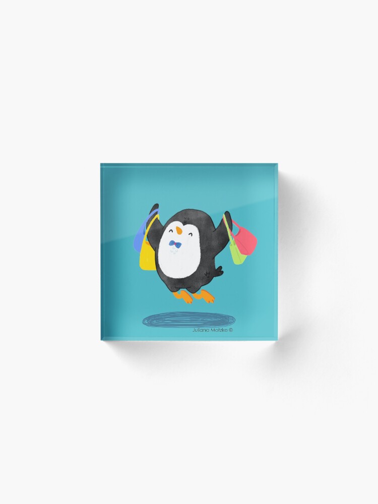 Alternate view of Penguin Shopping Acrylic Block